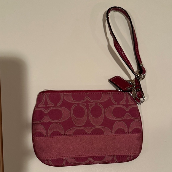 Elegant Pink Coach Wristlet - Picture 2 of 5